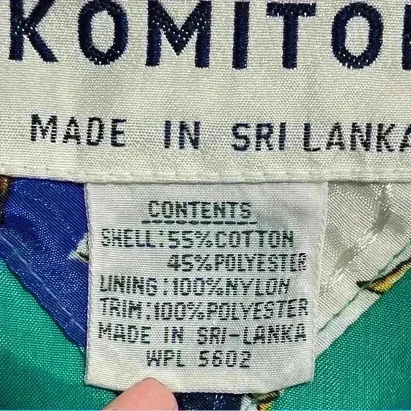 Vintage Komitor Jacket Women 18/20 Green Purple Mid Length Coat 80s,90s - Picture 8 of 15